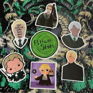 Bundle of 7 Draco Malfoy themed stickers